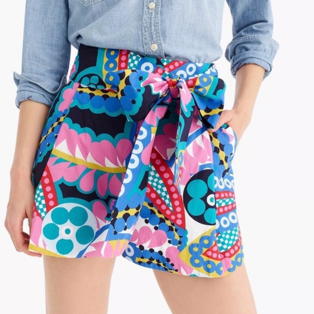 J. Crew Tie-waist short in Ratti kaleidoscope floral Size 0